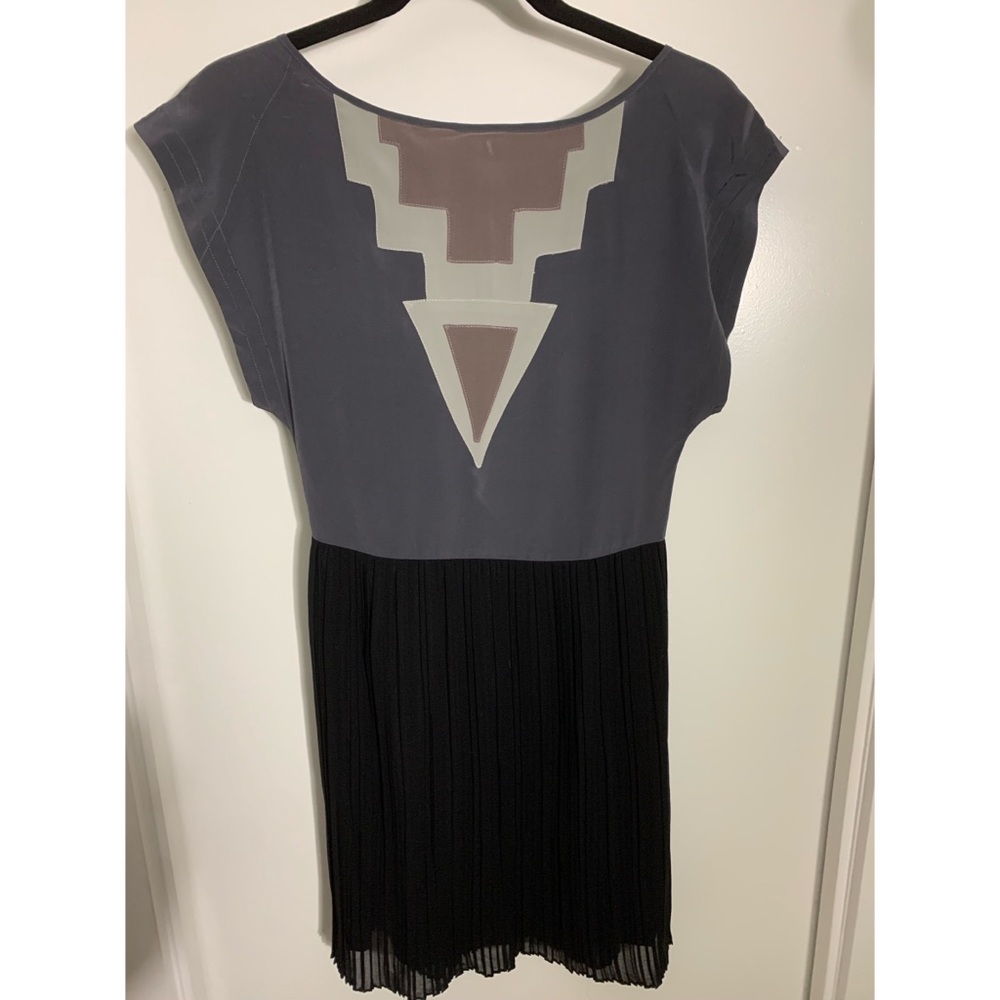 Silk mini pleated dress